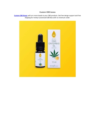 Custom CBD boxes