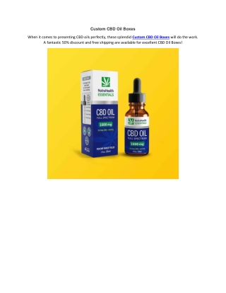 Custom CBD Oil Boxes