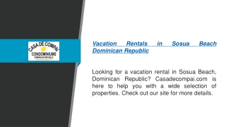 Vacation Rentals In Sosua Beach Dominican Republic Casadecompai.com