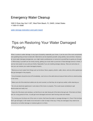 Emergency Water Cleanup (1)