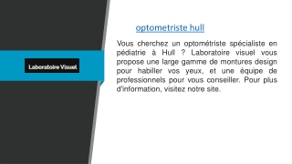 optometriste hull  Laboratoirevisuel.ca