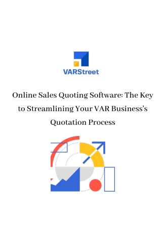 Online Sales Quoting Software The Key to Streamlining Your VAR Business's Quotation Process