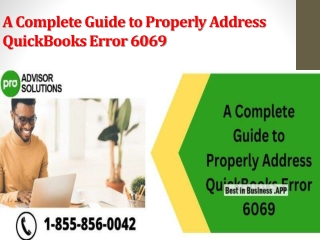 A Complete Guide to Properly Address QuickBooks Error 6069