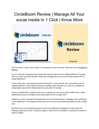 CircleBoom Review - Social Media Management Tool - Know More