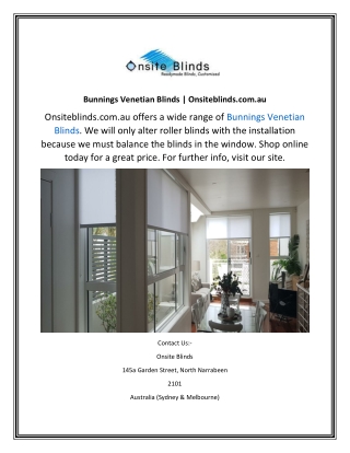 Bunnings Venetian Blinds Onsiteblinds.com.au