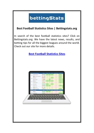 Best Football Statistics Sites Bettingstats.org