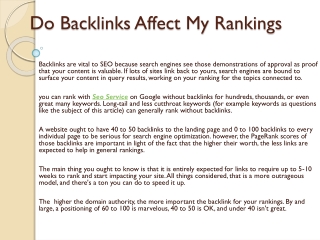 Do Backlinks Affect My Rankings