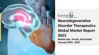 Neurodegenerative Disorder Therapeutics Market Key Drivers, Trends 2023-2032