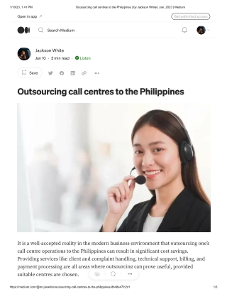 Outsourcing call centers to the Philippines