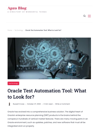 Oracle Test Automation Tool - What to Look for