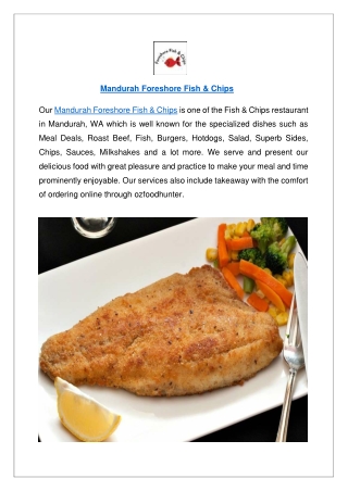 Up to 10% off - Mandurah Foreshore Fish and Chips