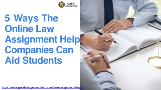 5 Ways The Online Law Assignment Help Companies Can Aid Students