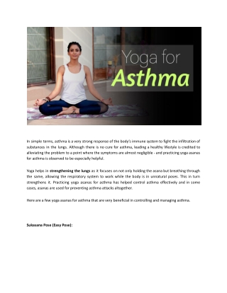 Best yoga poses for asthama