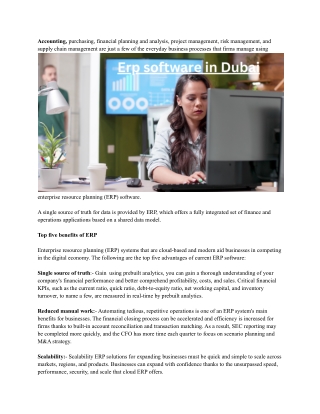 Erp software in Dubai