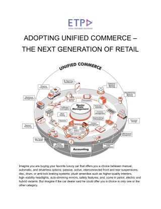 ADOPTING UNIFIED COMMERCE – THE NEXT GENERATION OF RETAIL