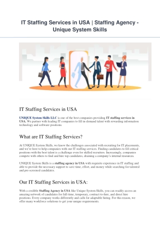 IT Staffing Services in USA