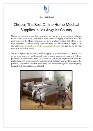 Affordable Medical Supplies in Los Angeles County.