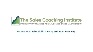 Professional Sales Skills Training and Sales Coaching