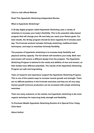 Hyperbolic Stretching Reviews