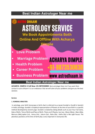 Best Indian Astrologer Near me