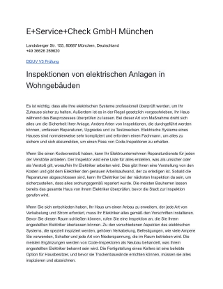 E Service Check GmbH München