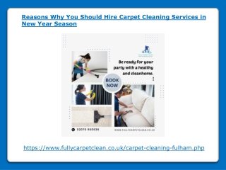 Reasons Why You Should Hire Carpet Cleaning Services in New Year Season