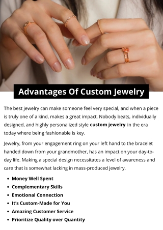 Advantages Of Custom Jewelry