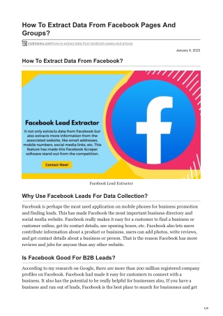 1How To Extract Data From Facebook Pages And Groups