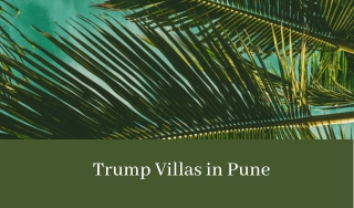 New Launch Trump Villas Pune pdf