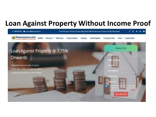 Loan Against Property Without Income Proof