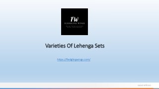 Varieties Of Lehenga Sets