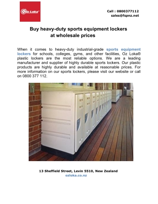 Buy heavy-duty sports equipment lockers at wholesale prices