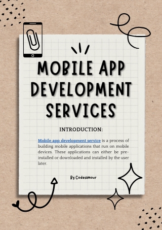 Mobile App development services