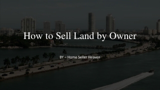 How to Sell Land by Owner