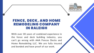 ABOUT US - AAA Fences Decks