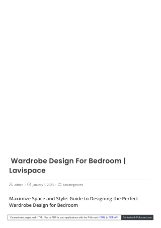 Which is the best bedroom wardrobe design for your house | Lavispace