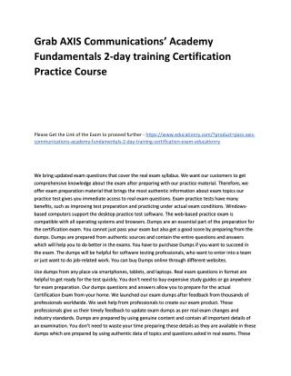 AXIS Communications’ Academy Fundamentals 2-day training Certification