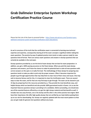 Dallmeier Enterprise System Workshop Certification