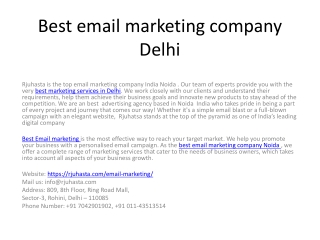 Best email marketing company Delhi