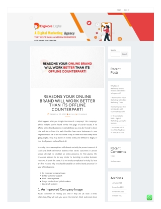 Reasons Your Online Brand Will Work Better Than Its Offline Counterpart
