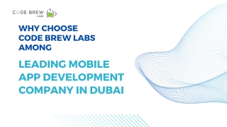 No.1 Mobile App Development Company Dubai | Code Brew Labs