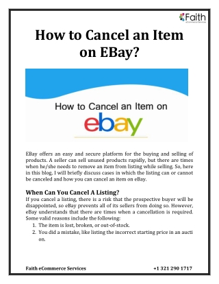 How to Cancel an Item on EBay