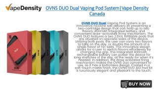 OVNS DUO Dual Vaping Pod System