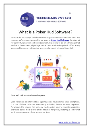 What is a Poker Hud Software