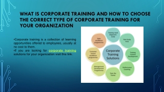 What is corporate training and How to choose