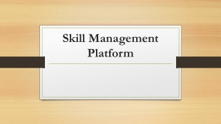 Skill Management Platform