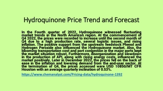 Hydroquinone Pricing