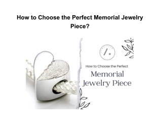 How to Choose the Perfect Memorial Jewelry Piece?