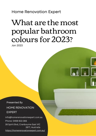 What are the most popular bathroom colours for 2023