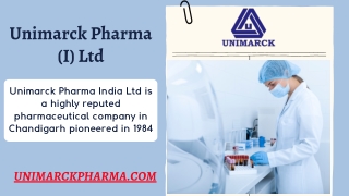 GMP Certified Pharma Companies In India Unimarck